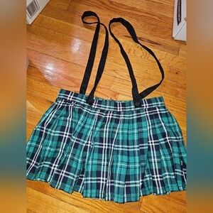 Royal Bones Green Plaid Skirt SZ M